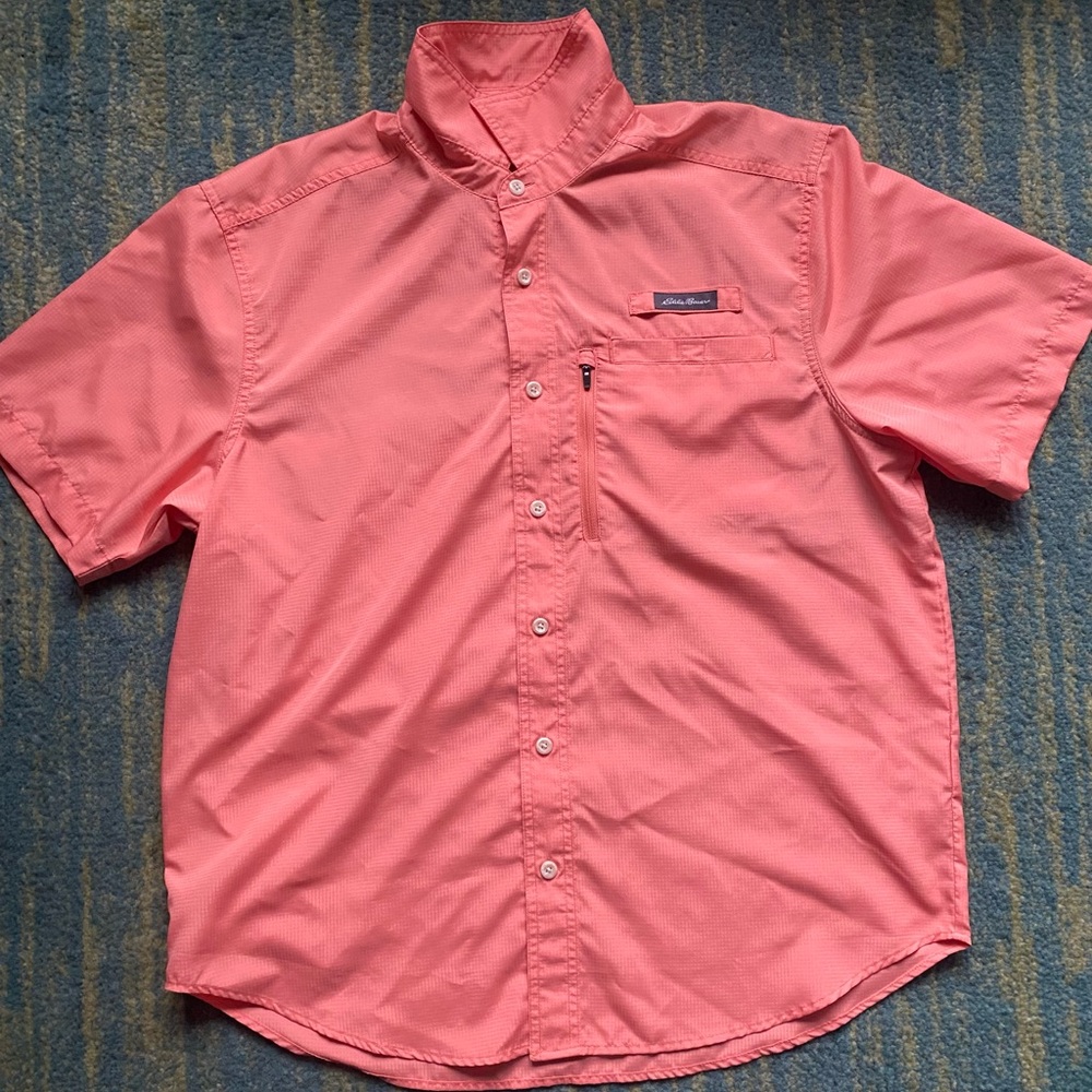 Eddie Bauer Men's Coral Button Down Shirt